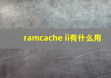 ramcache ii有什么用